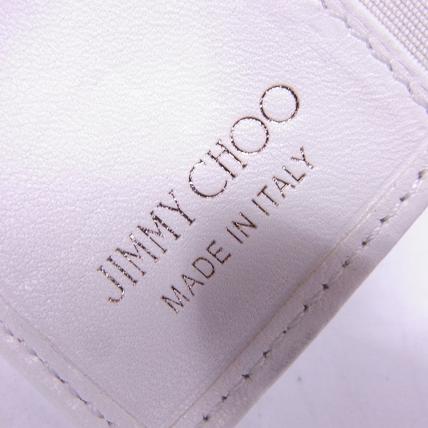 実際に弊社で買取させて頂いたJIMMY CHOO/ジミーチュウ スタースタッズ レザー6連キーケース ホワイトの画像 4枚目
