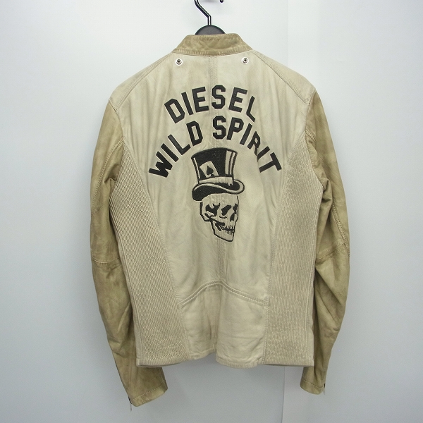 DIESEL/ディーゼル L-WILDSPIRIT JACKET 羊革/シープレザー 加工
