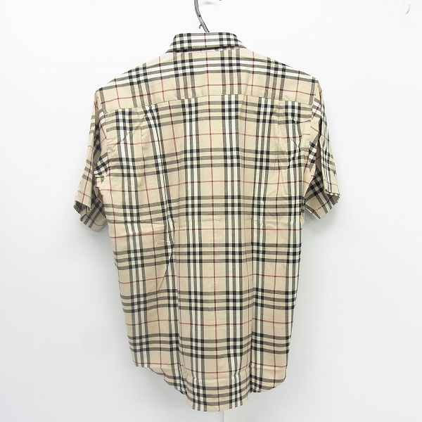 実際に弊社で買取させて頂いた【未使用】BURBERRY London/バーバリーロンドン ノバチェック柄/ホース刺繍 半袖シャツ Sの画像 1枚目