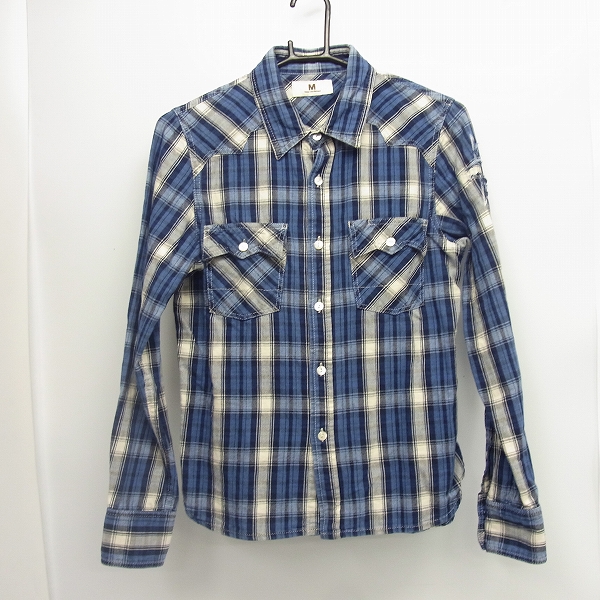 実際に弊社で買取させて頂いたM/エム インディゴチェックシャツ/XS
