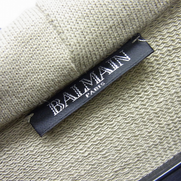 実際に弊社で買取させて頂いたBALMAIN/バルマン ジップ ワッペン付き パーカー S8H6643J148B/XSの画像 2枚目