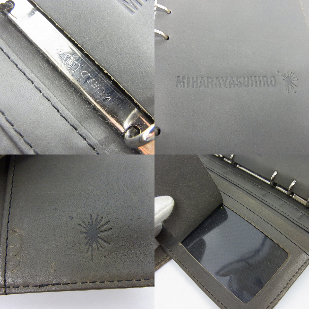 実際に弊社で買取させて頂いたMIHARAYASUHIRO/ミハラヤスヒロ あぶり出し加工 レザー手帳カバーの画像 8枚目