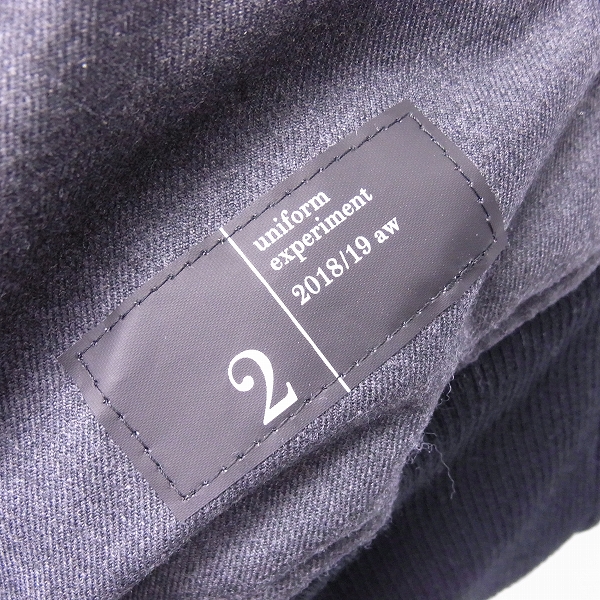 実際に弊社で買取させて頂いたuniform experiment/ユニフォームエクスペリメント 2018-19AW WOOL REVERSIBLE MA-1 UE189005/2の画像 4枚目