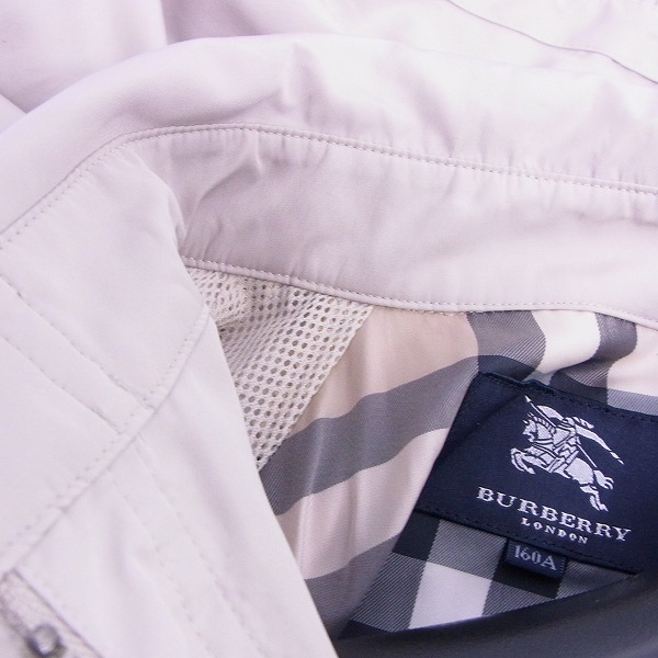 実際に弊社で買取させて頂いたBURBERRY LONDON/バーバリーロンドン ジップアップ ブルゾン ベージュ/160Aの画像 4枚目