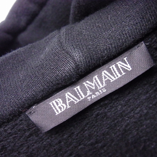 実際に弊社で買取させて頂いたBALMAIN/バルマン ジップアップパーカーW4HJ643C619 ブラック/XS の画像 2枚目