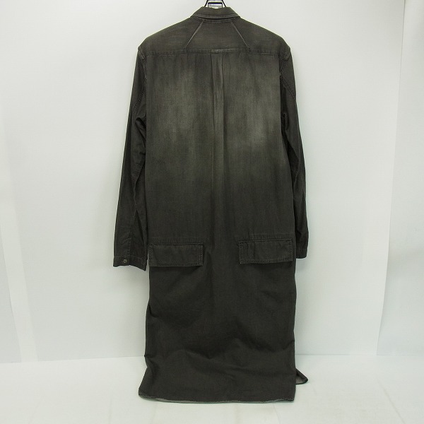 実際に弊社で買取させて頂いたMIHARAYASUHIRO/ミハラヤスヒロ ロングデニムシャツ 後染め/シワ加工 61023187/46の画像 1枚目