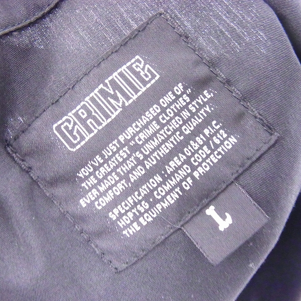 実際に弊社で買取させて頂いたCRIMIE/クライミー 半袖シャツ Faith & Crust 刺繍 ブラック/Lの画像 2枚目