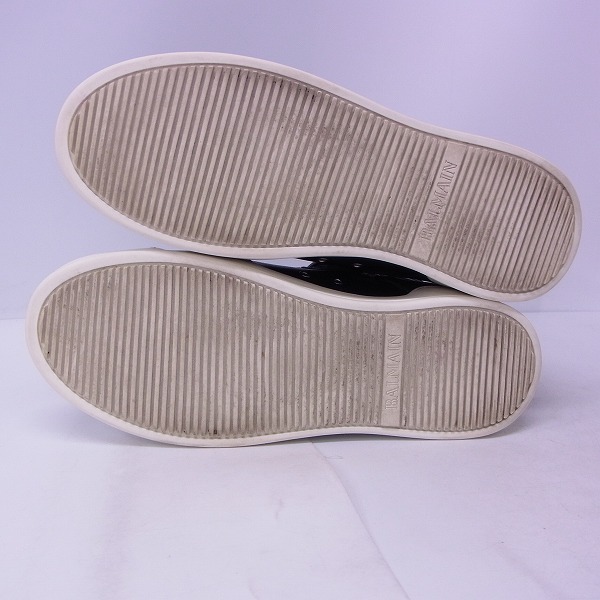 実際に弊社で買取させて頂いたBALMAIN/バルマン 15AW レザーハイカットスニーカー W5HT300BA40/43の画像 2枚目