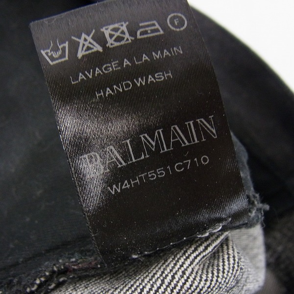 実際に弊社で買取させて頂いたBALMAIN/バルマン 2014 バイカーデニムパンツ/W4HT551C710/27の画像 7枚目