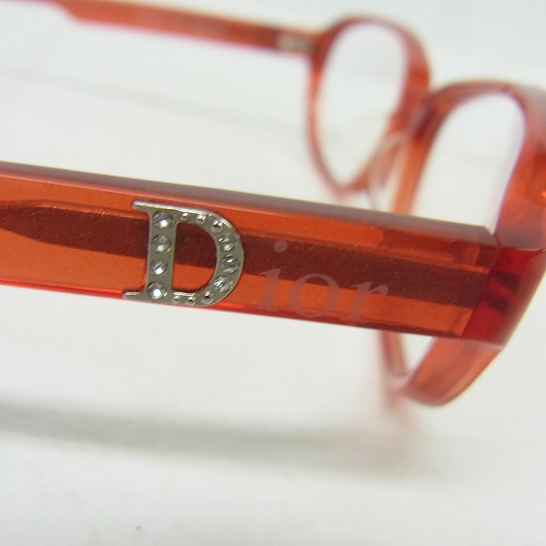 実際に弊社で買取させて頂いたChristian Dior/クリスチャンディオール メガネフレーム レッド CD-7014J C3Bの画像 7枚目