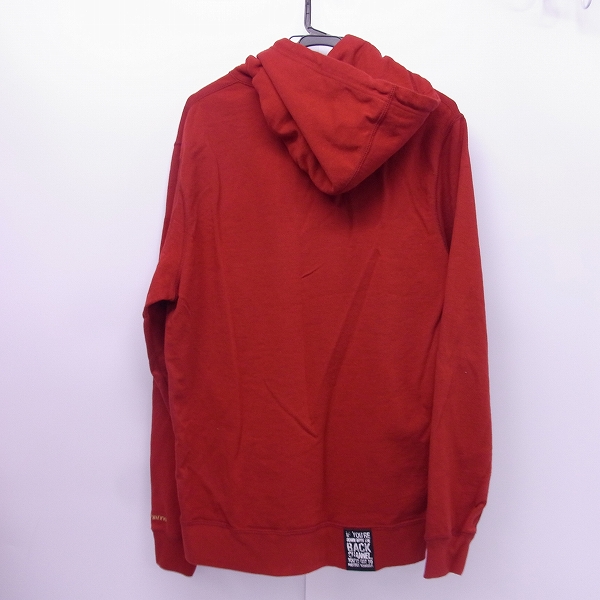 実際に弊社で買取させて頂いたBack Channel/バックチャンネル 裏起毛 ジップパーカー レッド/Lの画像 1枚目