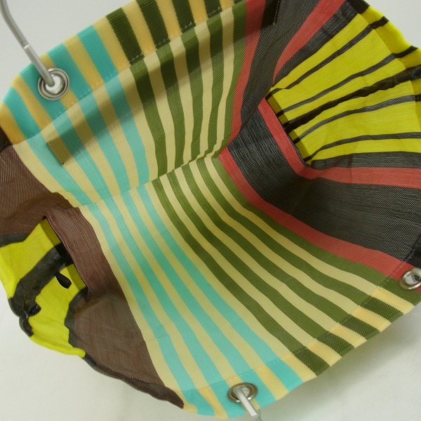 実際に弊社で買取させて頂いたMARNI/マルニ FLOWER CAFE ストライプ柄 トートバッグの画像 3枚目