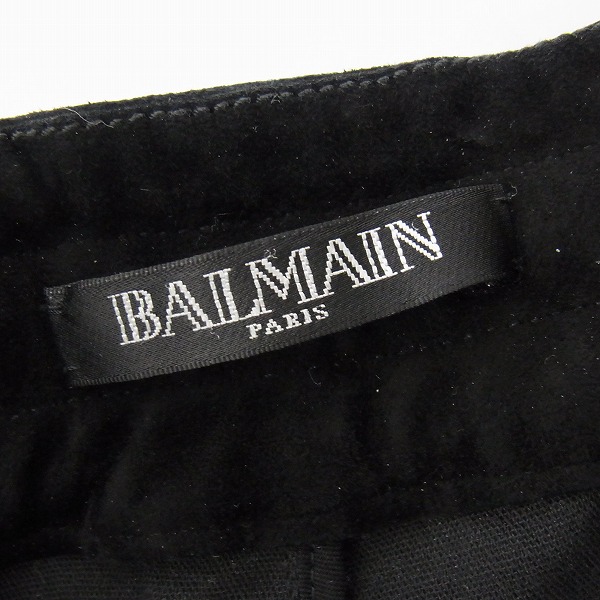 実際に弊社で買取させて頂いたBALMAIN/バルマン 15AW スエード バイカー パンツ W5HC519D116/XSの画像 2枚目