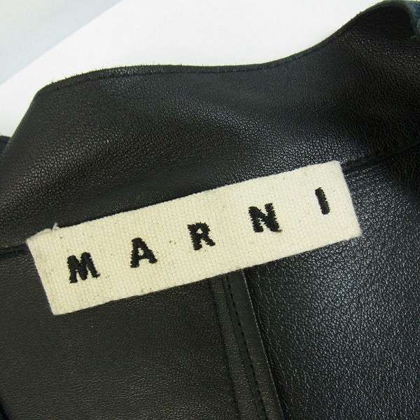 実際に弊社で買取させて頂いたMARNI/マルニ スエード レザー ロング コート/54の画像 2枚目