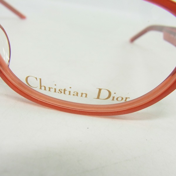 実際に弊社で買取させて頂いたChristian Dior/クリスチャンディオール メガネフレーム レッド CD-7014J C3Bの画像 9枚目