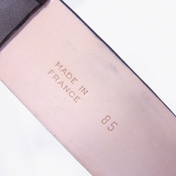 実際に弊社で買取させて頂いたBALMAIN/バルマン スタッズ レザーベルト ブラック×カーキ/85 の画像 2枚目