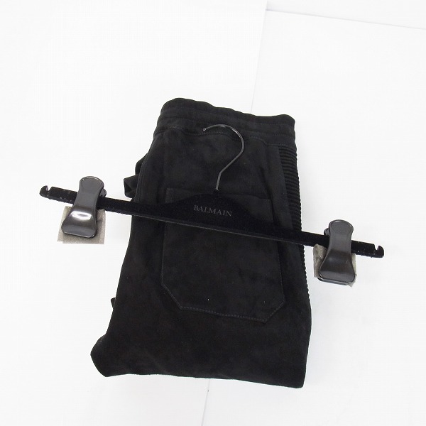 実際に弊社で買取させて頂いたBALMAIN/バルマン 15AW スエード バイカー パンツ W5HC519D116/XSの画像 8枚目