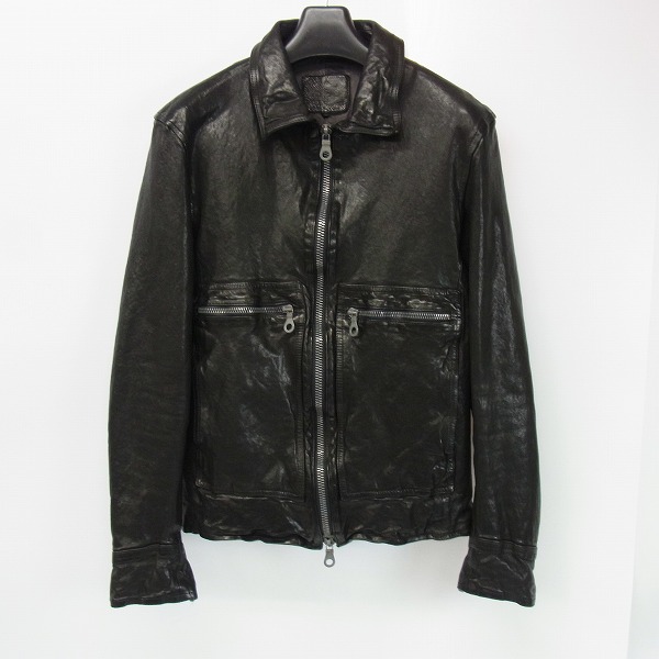 極美品バックラッシュ定番イタリーショルダー製品染め襟付きレザーライダース黒M 美品即決 バックラッシュ定価19万円イタリーショルダー0 6mm製品染め襟