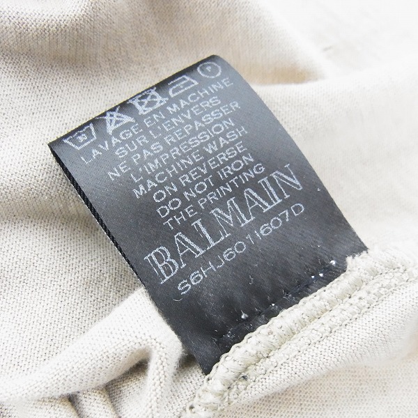 実際に弊社で買取させて頂いたBALMAIN/バルマン 16SS シールドプリントTシャツ S6HJ601I607D/XSの画像 6枚目