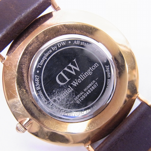 実際に弊社で買取させて頂いたDaniel Wellington/ダニエルウェリントン レディース腕時計/レザーベルト B36R7【動作未確認】の画像 3枚目