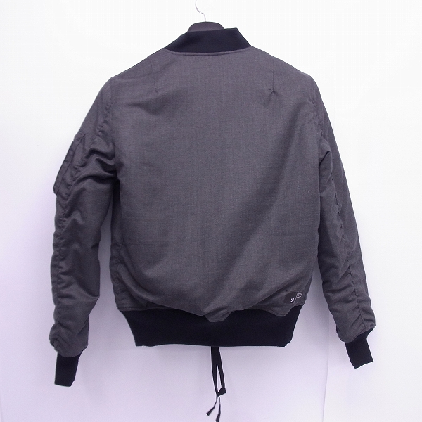 実際に弊社で買取させて頂いたuniform experiment/ユニフォームエクスペリメント 2018-19AW WOOL REVERSIBLE MA-1 UE189005/2の画像 3枚目