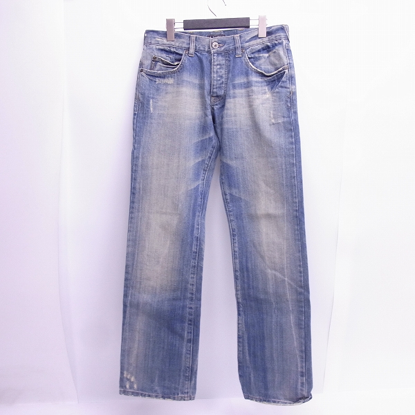 実際に弊社で買取させて頂いたARMANI JEANS/アルマーニ ジーンズ/AJ RN103723 ウォッシュ加工デニムパンツ 30