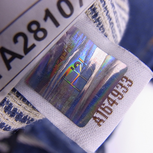 実際に弊社で買取させて頂いたHYDROGEN/H2J/ハイドロゲン インディゴデニムパンツ 32の画像 5枚目