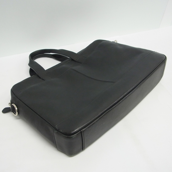 コーチ COACH ブリーフケース レザー ライダー ブリーフ 中古・古着通販】COACH (コーチ) レザーブリーフケース ブラック