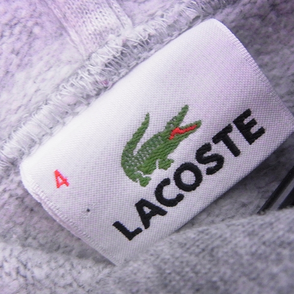 実際に弊社で買取させて頂いたLACOSTE/ラコステ ロゴ 刺繍 プルオーバーパーカー SH777S/4の画像 2枚目