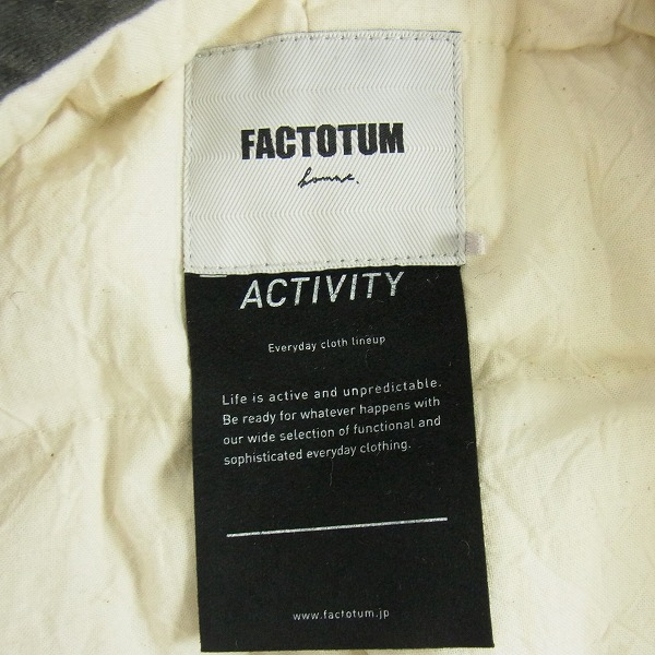 実際に弊社で買取させて頂いたFACTOTUM/ファクトタム ACTIVITY ウール ダウンテーラードジャケット/46の画像 2枚目