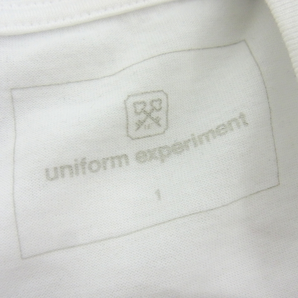 実際に弊社で買取させて頂いたuniform experiment/ユニフォーム エクスペリメント メッセージ プリント カットソー/1の画像 2枚目