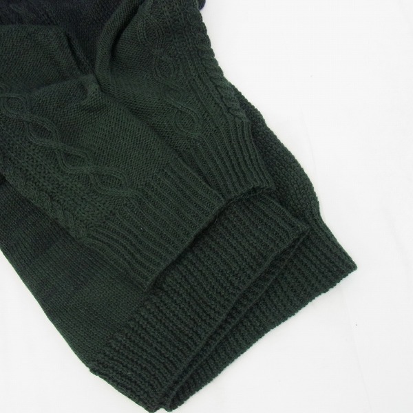 実際に弊社で買取させて頂いた【未使用】HARE/ハレ ウール混 2トーン/ケーブル編 ニット/セーター Mの画像 5枚目
