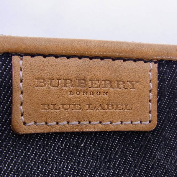 実際に弊社で買取させて頂いたBurberry Blue Label/バーバリーブルーレーベル デニム インディゴトートバッグ/デニム ショルダーバッグ 2点セットの画像 7枚目