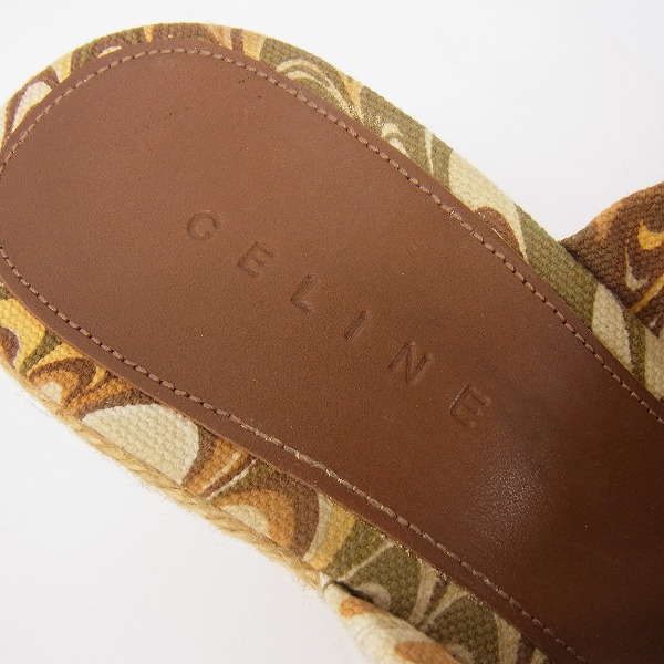 実際に弊社で買取させて頂いたCELINE/セリーヌ ウェッジソール/エスパドリーユ サンダル/36の画像 4枚目