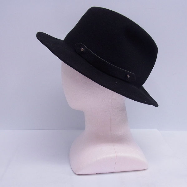 実際に弊社で買取させて頂いたGARNI/ガルニ レザー×SV925 ベルトデザイン フェルトハット/ONEの画像 2枚目