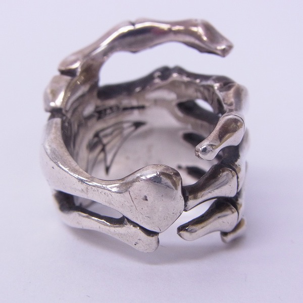 実際に弊社で買取させて頂いた【ギャラ付】CRAZY PIG/クレイジーピッグ ボーンハンド リング 15号の画像 3枚目