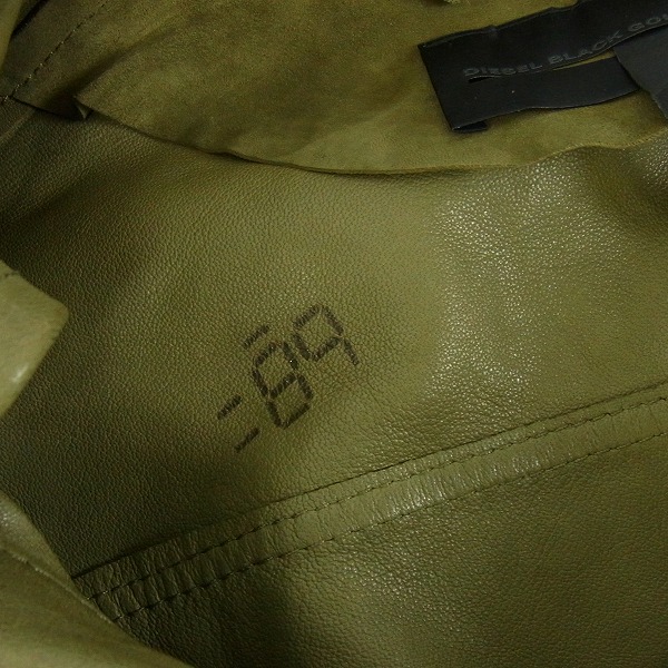 実際に弊社で買取させて頂いたDIESEL BLACK GOLD/ディーゼル ブラックゴールド レザージャケット/Mの画像 7枚目