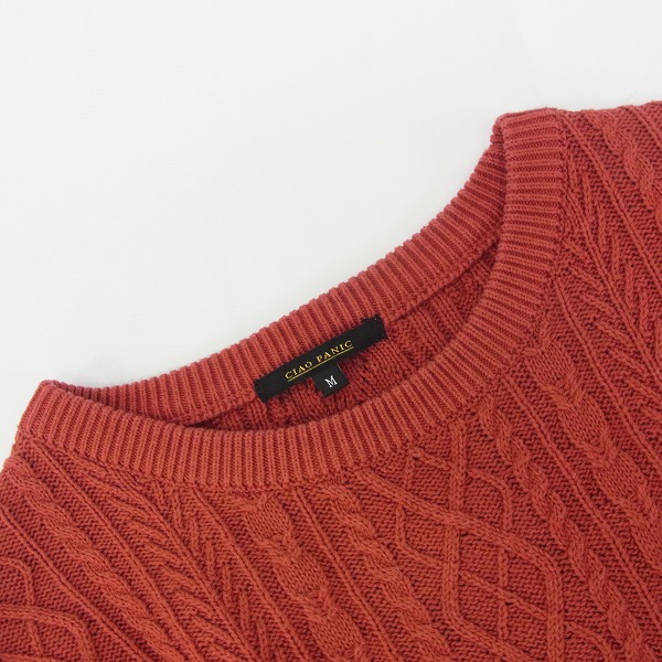 実際に弊社で買取させて頂いたCIAOPANIC/チャオパニック ケーブルニットセーター/Mの画像 5枚目