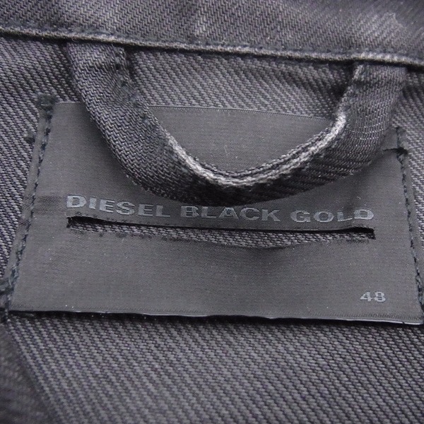 実際に弊社で買取させて頂いたDIESEL BLACK GOLD/ディーゼル コーティングデニムジャケット/48の画像 2枚目