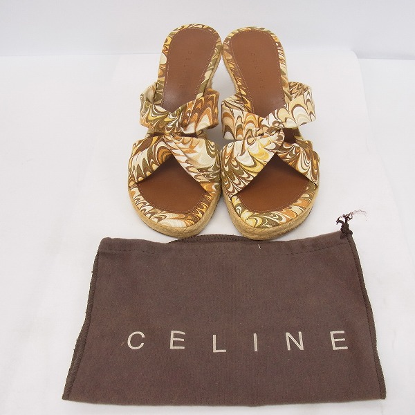 実際に弊社で買取させて頂いたCELINE/セリーヌ ウェッジソール/エスパドリーユ サンダル/36の画像 8枚目
