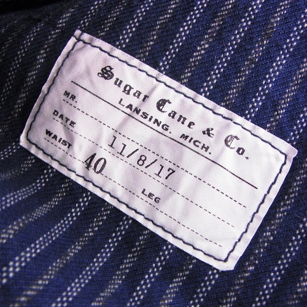 実際に弊社で買取させて頂いたSUGAR CANE/シュガーケーン ストライプベスト/ジレ SC12760/40の画像 3枚目