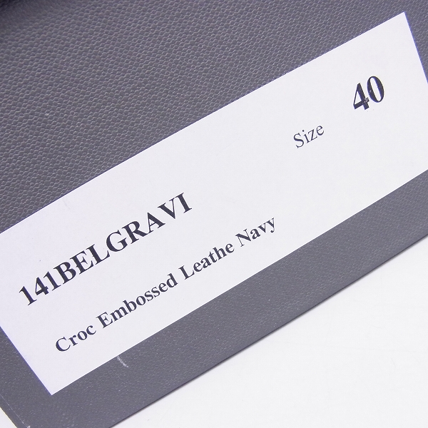 実際に弊社で買取させて頂いたJIMMY CHOO/ジミーチュウ ハイカットスニーカー クロコ型押し ネイビー/40の画像 8枚目