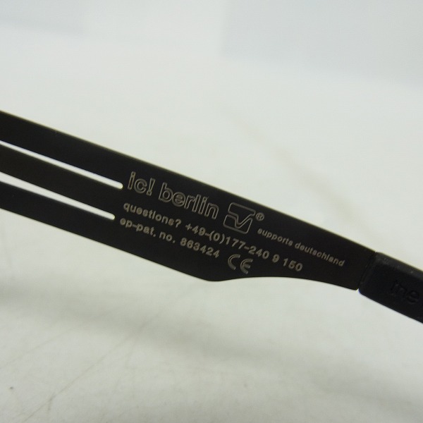 実際に弊社で買取させて頂いたic! berlin/アイシーベルリン メガネフレーム/アイウェア 863424の画像 5枚目