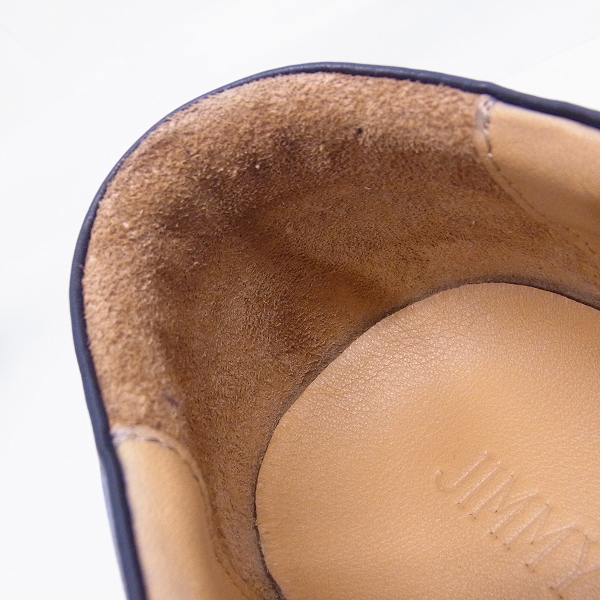 実際に弊社で買取させて頂いたJIMMY CHOO/ジミーチュウ スタースタッズ レザースリッポン 141GROVE/40.5の画像 6枚目