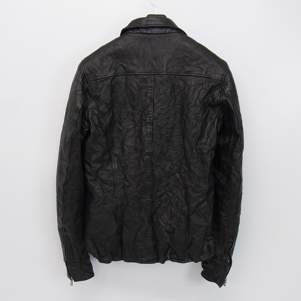 実際に弊社で買取させて頂いたjunhashimoto/ジュンハシモト カウレザージップレザーシャツ/ライダースジャケット 1020000003/3の画像 1枚目