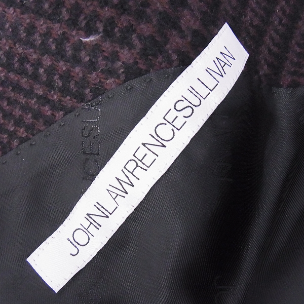実際に弊社で買取させて頂いたJOHN LAWRENCE SULLIVAN/ジョンローレンスサリバン 千鳥格子柄 ダブルジャケットの画像 3枚目