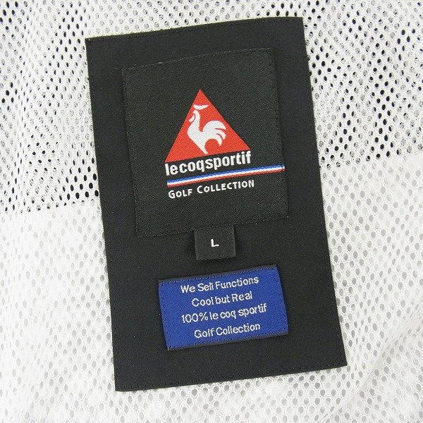 実際に弊社で買取させて頂いたle coq sportif/ルコックスポルティフ ゴルフウェア ウィンドジャケット QG6309/Lの画像 2枚目