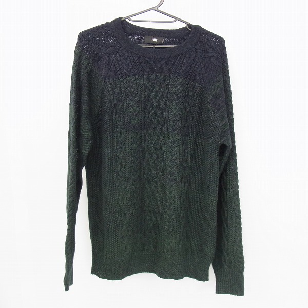 実際に弊社で買取させて頂いた【未使用】HARE/ハレ ウール混 2トーン/ケーブル編 ニット/セーター M