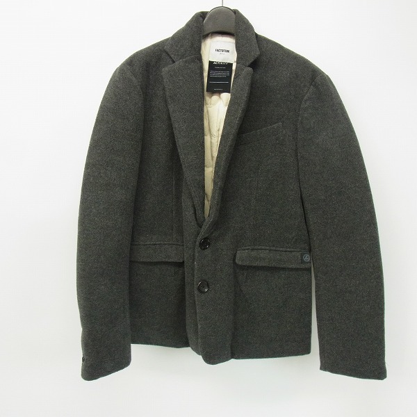 実際に弊社で買取させて頂いたFACTOTUM/ファクトタム ACTIVITY ウール ダウンテーラードジャケット/46