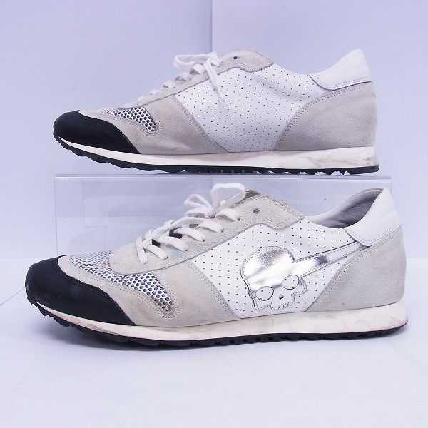 実際に弊社で買取させて頂いたHYDROGEN/ハイドロゲン スカル ローカットスニーカー ホワイト/45の画像 3枚目